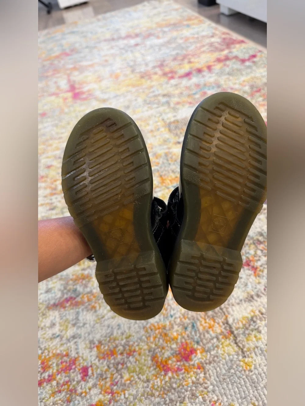 Dr. Martens Black Patent Mary Jane Shoes. Little Girl size 12US